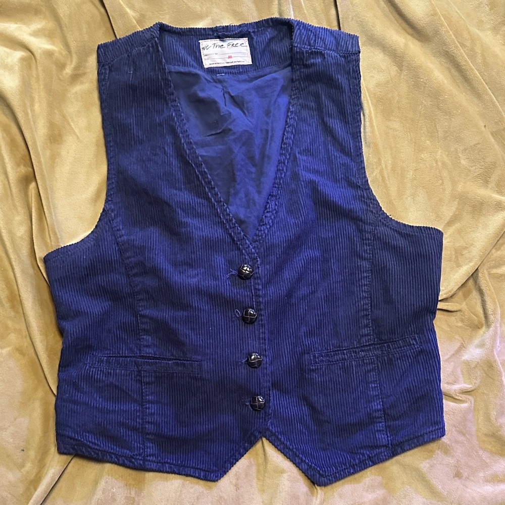 We The Free Deep purple Corduroy Vest